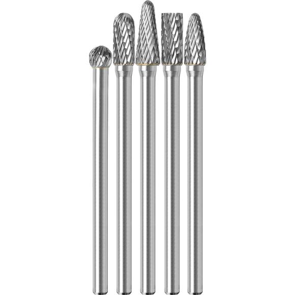 Does not apply Other - 5Pcs Long Carbide Burr Set 1/4" Shank Total L 4.3" Die Grinder Bits Rotary Rasp